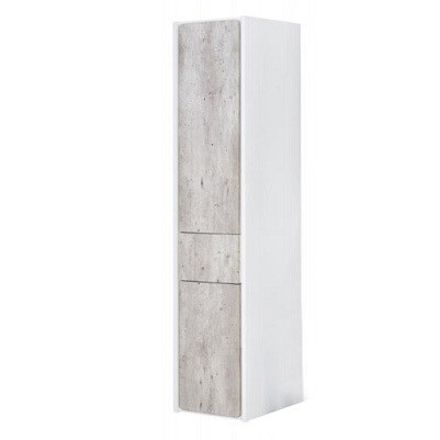 Шкаф-пенал Roca Ronda R для ванной белый матовый/бетон левый