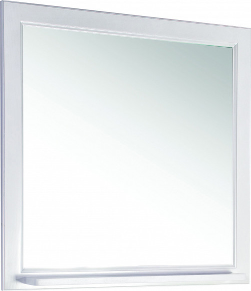 Зеркало ASB-Mebel Бергамо 85 белое с серебряной патиной