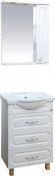 Мебель для ванной Misty Александра 55 3 ящика, белый металлик