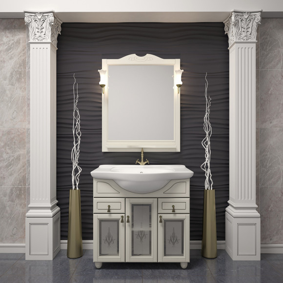 Мебель для ванной Opadiris Тибет 75 стекло, слоновая кость