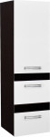 Шкаф-пенал Style Line Сакура 36 Люкс Plus, белый/венге