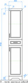 Шкаф-пенал Style Line Олеандр-2 36 Люкс, белый