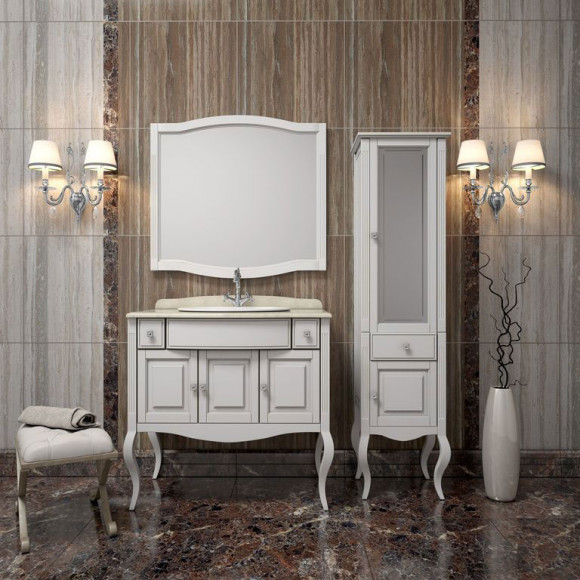 Мебель для ванной Opadiris Лаура 100 белая, со столешницей